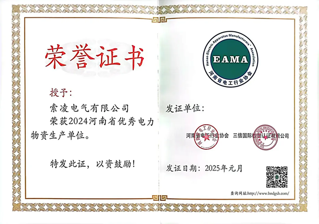 开云online（中国）荣获河南省电工行业双优称号， 持续助力电力行业发展
